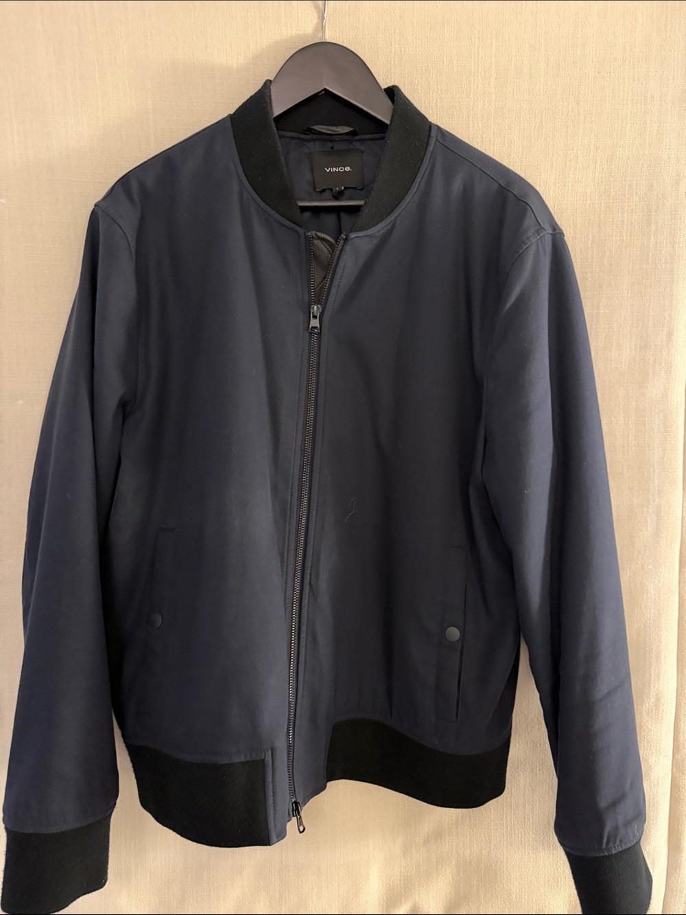 Vince Navy and Black Bomber Jacket